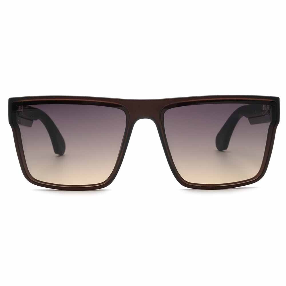 Lentes De Sol Bambu E Madeira Cuadrado - Unisex Gradiente/Marrón