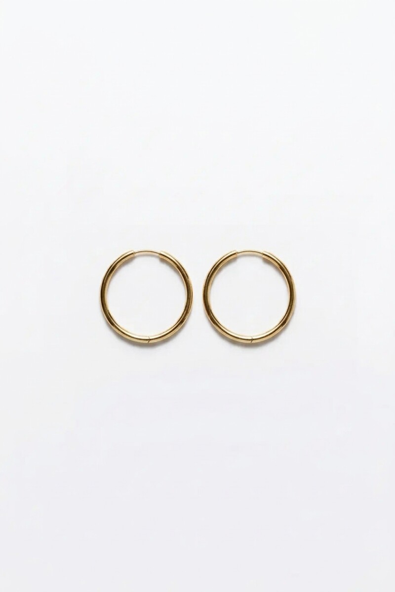 Aros acero medium dorado