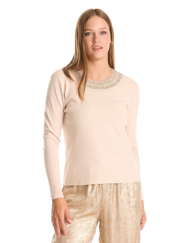 Buzo Brillos BEIGE