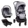 Coche de bebé Bebesit Travel System Swift con asiento giratorio 360Â° Gris