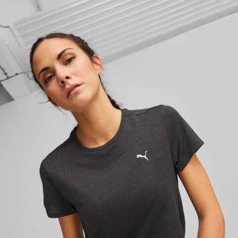 Run Favorite Heather SS Tee W - Mujer Black