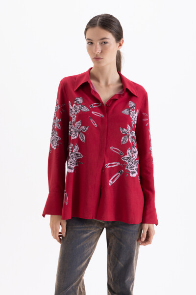 CAMISA SAFETY PIN Rojo