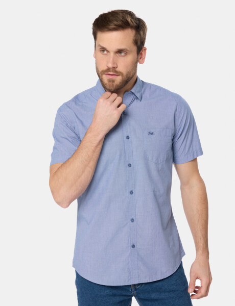 CAMISA A CUADROS Azul