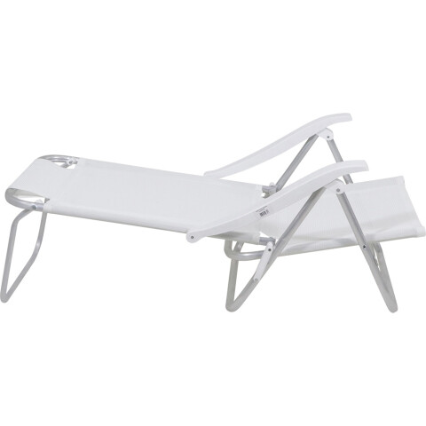 Silla Plegable de Aluminio 6 Posición BLANCO