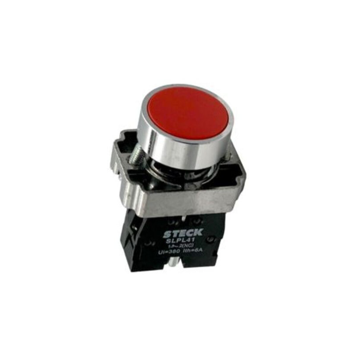 PULSADOR RASANTE ROJO 22MM 1NC - STECK 