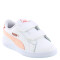 Championes de Niños Puma Smash V2 Velcro Jrs Blanco - Rosa - Cobrizo