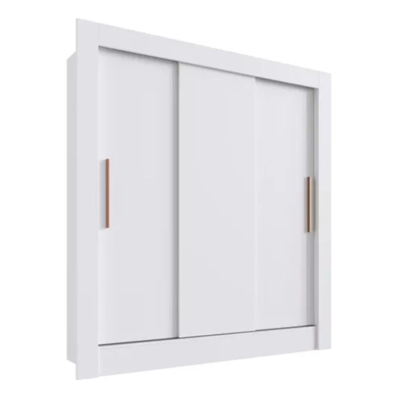 Placard Ropero 3 Puertas Corredizas Dormitorio Blanco