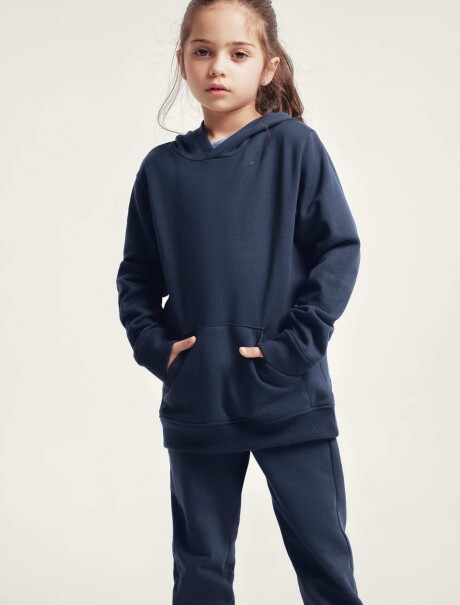 SUDADERA BÁSICA UNISEX DE FELPA CON CAPUCHA AZUL