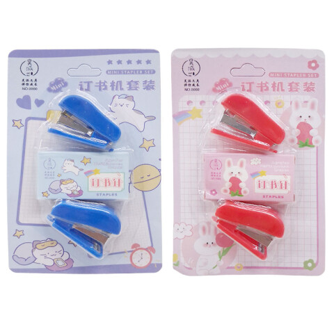 Grapadora mini x2 con grapas Grapadora Mini X2 Con Grapas