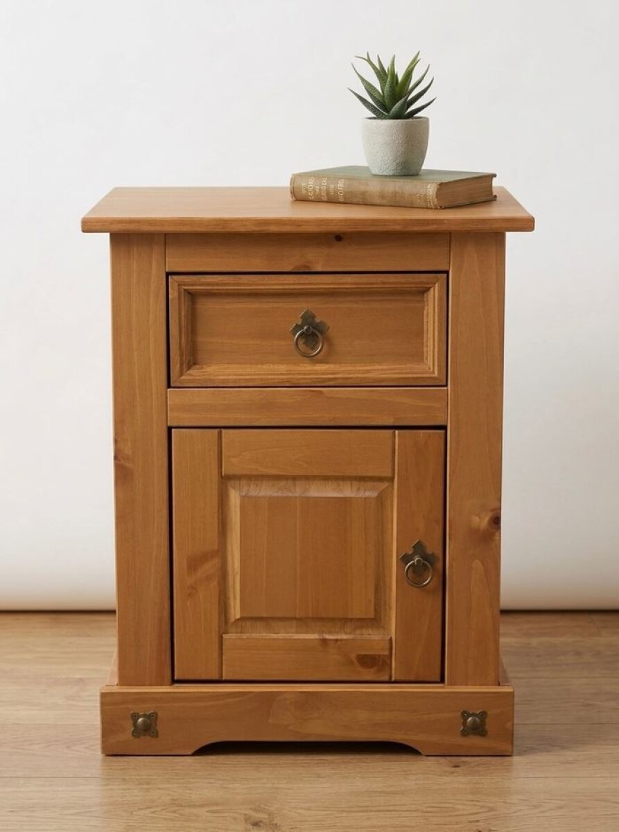 Mesa De Luz Corona 1 Puerta 1 Cajón CH9173C 