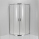 Mampara de Vidrio 8mm con Perfiles de Aluminio 90x90x200 cm GRIS