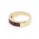 Anillo en oro 18k amarillo y 9 rubies corte baguette Anillo en oro 18k amarillo y 9 rubies corte baguette