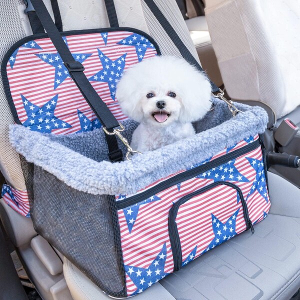 Bolso Transportador Auto Perro Gato Cubre Asiento Vehiculo Color Variante Estrella