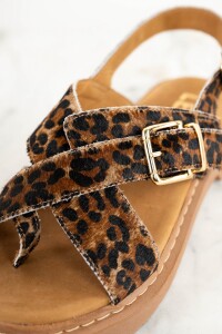 Sandalia Animal Print Marron