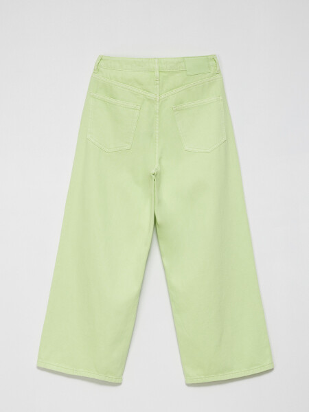 Pantalón de jean culotte Verde Claro