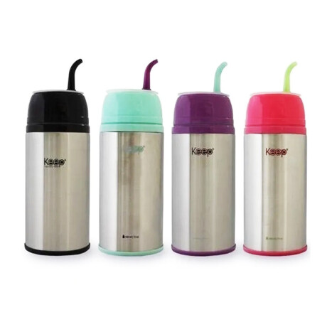 Keep Termo Autocebante 600ml Termico Bombilla Novedad Celeste