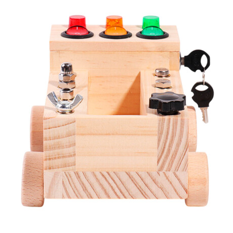 Camión De Madera Interactivo Herramientas Sensoriales El Rey Jug019018