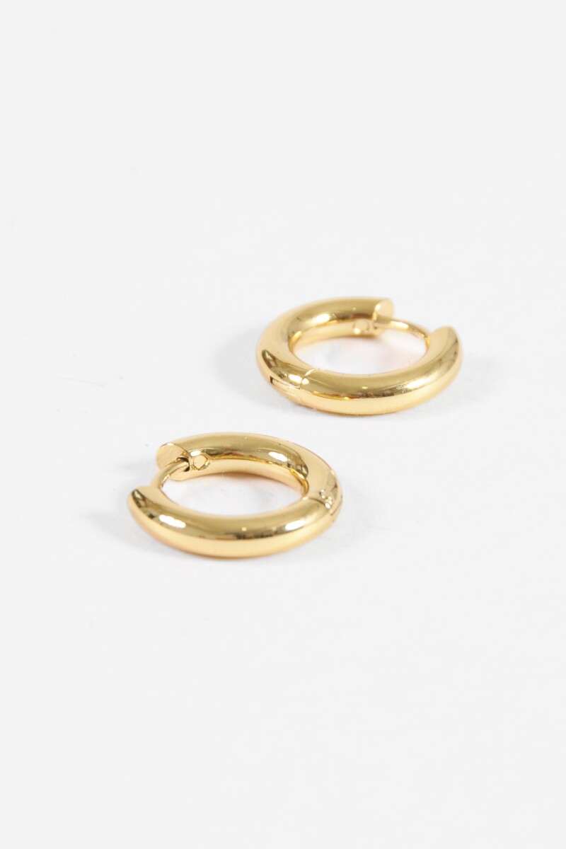 Aros acero grueso extra small dorado