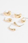 Set 3 aros wavy dorado