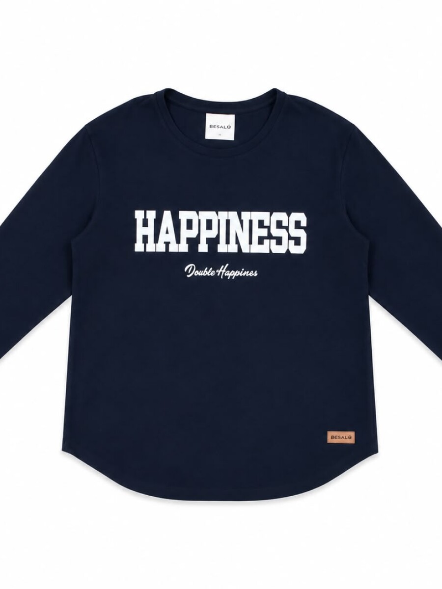 Remera Happiness Negro