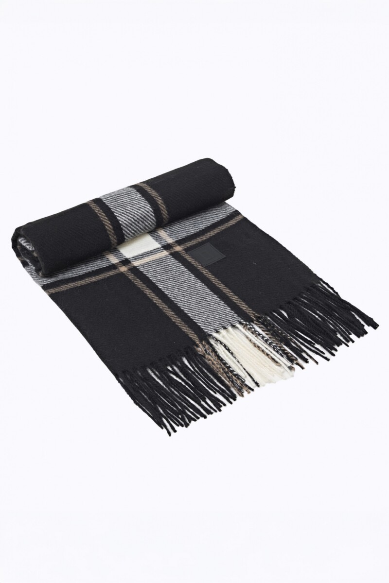 Bufanda escocesa negro