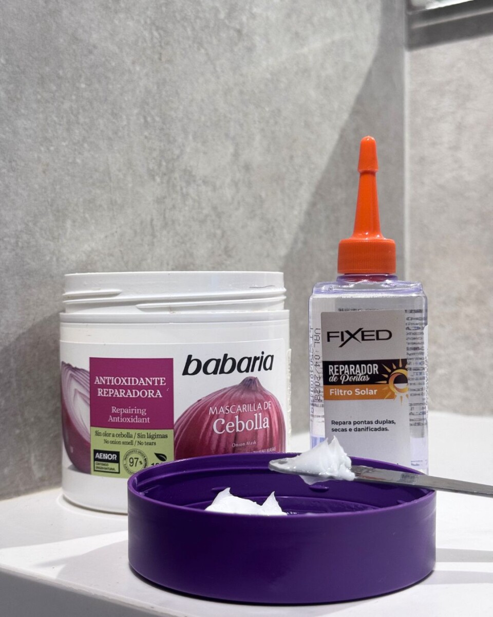 Pack Hidratación: Mascarilla de cebolla + Reparador de puntas x 60ml 