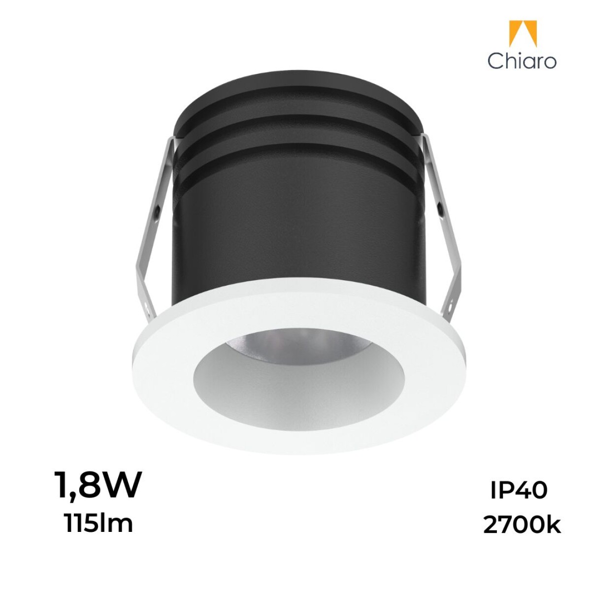 Embutido LED 3cm redondo para gabinete 1.8W 2700K BLANCO 