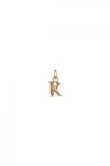 CHARM DE ALEACION DE METALES BAÑADO EN ORO DE 18 K CON FORMA DE LETRA K CON ARGOLLA Charm