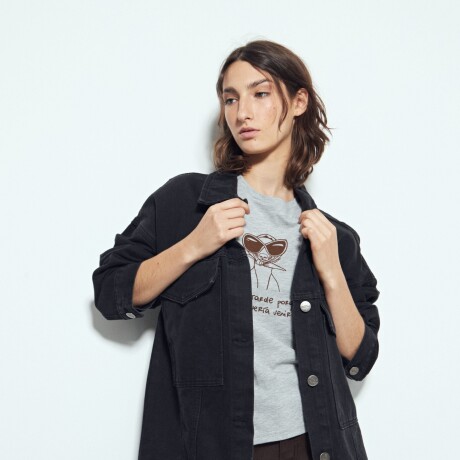 REMERA TARUMÁ Gris Claro Melange