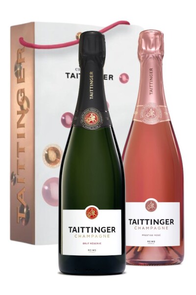 PACK TAITTINGER Brut Réserve 750ml. + Prestige Rosé 750ml. con estuche PACK TAITTINGER Brut Réserve 750ml. + Prestige Rosé 750ml. con estuche