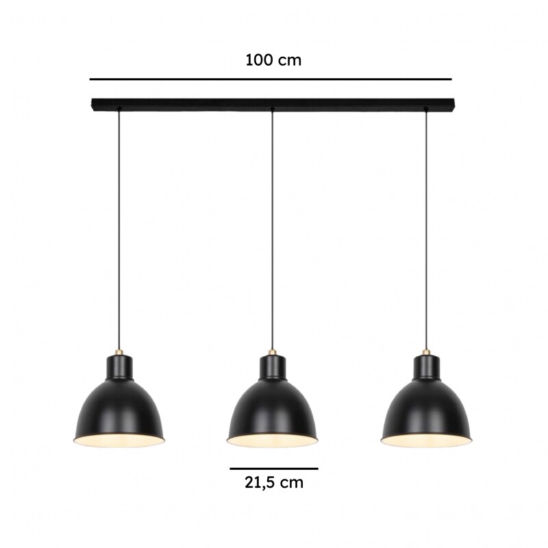 ARTEFACTO COLGANTE DECORATIVO ALPHA X3 Lámpara Colgante Alpha X3 - Negro
