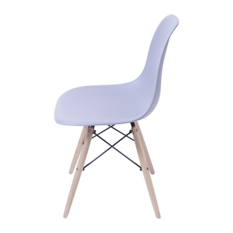 Juego de Comedor c/ Mesa Rectangular + 6 Sillas Diseño Eames Gris