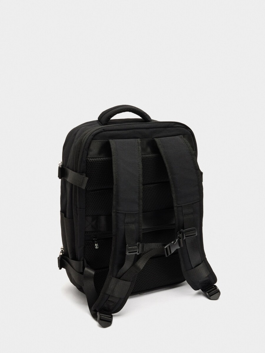 Mochila De Cabina Nylon Extensible Repelente Al Agua negro