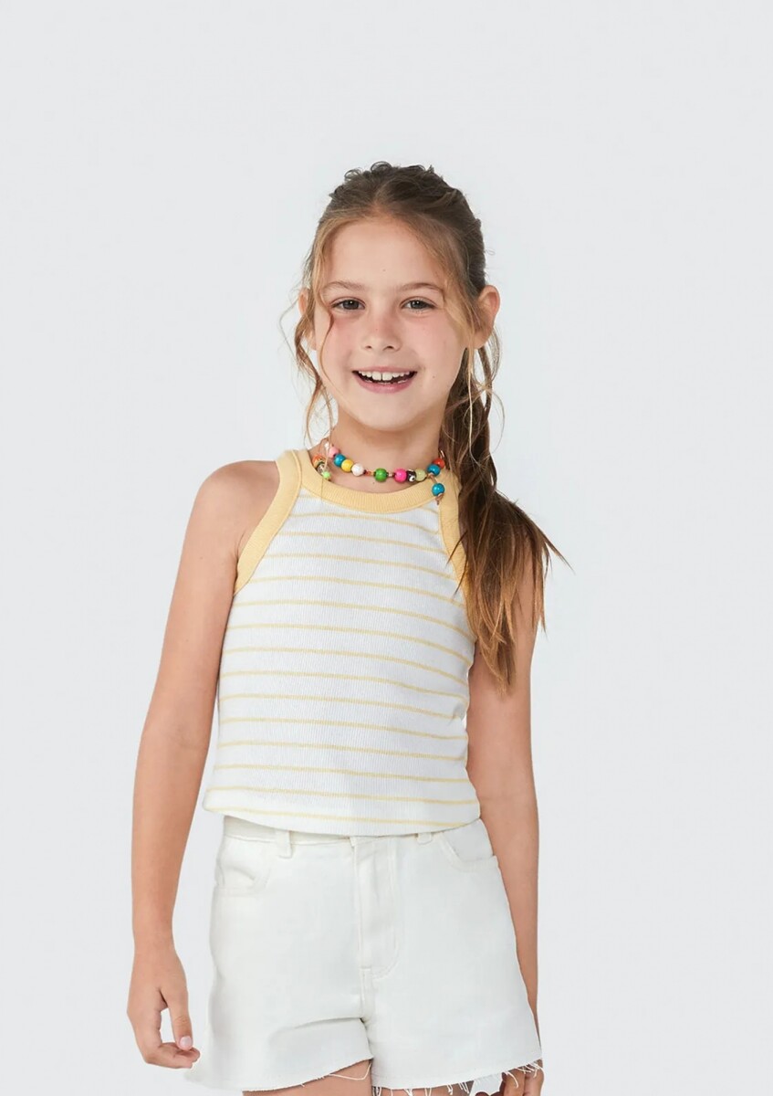 MUSCULOSA INFANTIL A RAYAS - AMARILLO 