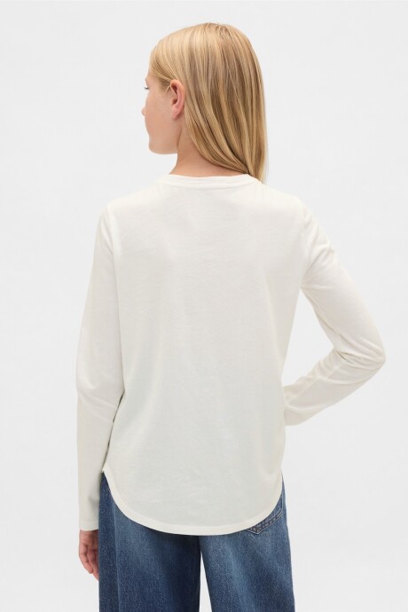 Remera Lentejuelas Niña New Off White Opt1