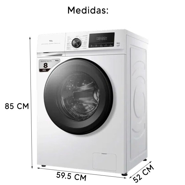 Lavarropas Tcl Inverter 8kg Carga Frontal P108flw LAVARROPAS TCL 8KG P108FLW BLANCO