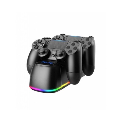 Soporte cargador para dos joysticks ps4 rgb Soporte cargador para dos joysticks ps4 rgb