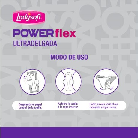 LADYSOFT TOALLITAS POWER FLEX ULTRADELGADA 16 UNIDADES LADYSOFT TOALLITAS POWER FLEX ULTRADELGADA 16 UNIDADES