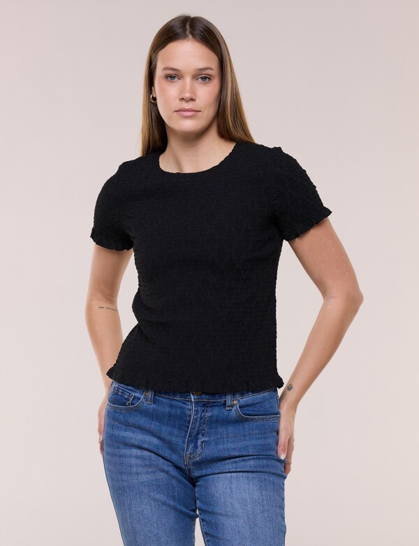 Blusa Smocked NEGRO