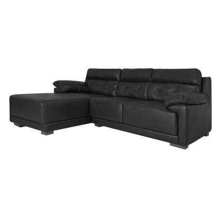 Sofa Albany 3 cuerpos Negro - Chaise Derecho