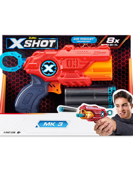 Pistola lanzadora de dardos Zuru X-Shot Excel MK3 con 8 dardos Pistola lanzadora de dardos Zuru X-Shot Excel MK3 con 8 dardos