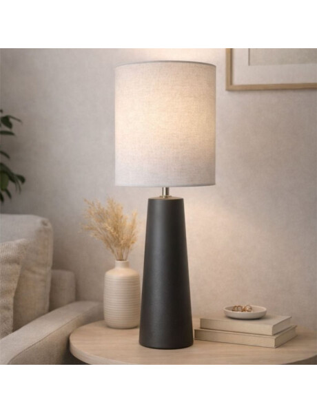 LAMPARA DE MESA CERAMICA D24x69CM NEGRO/BLANCO LAMPARA DE MESA CERAMICA D24x69CM NEGRO/BLANCO