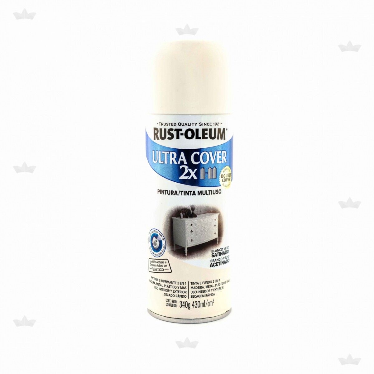 AEROSOL ULTRA COVER 2X BLANCO VIEJO SATINADO- 340 GRS. 