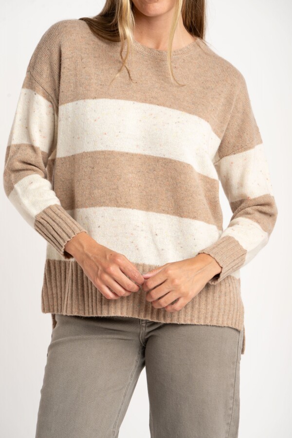 Sweater Lana Rayado Chocolate