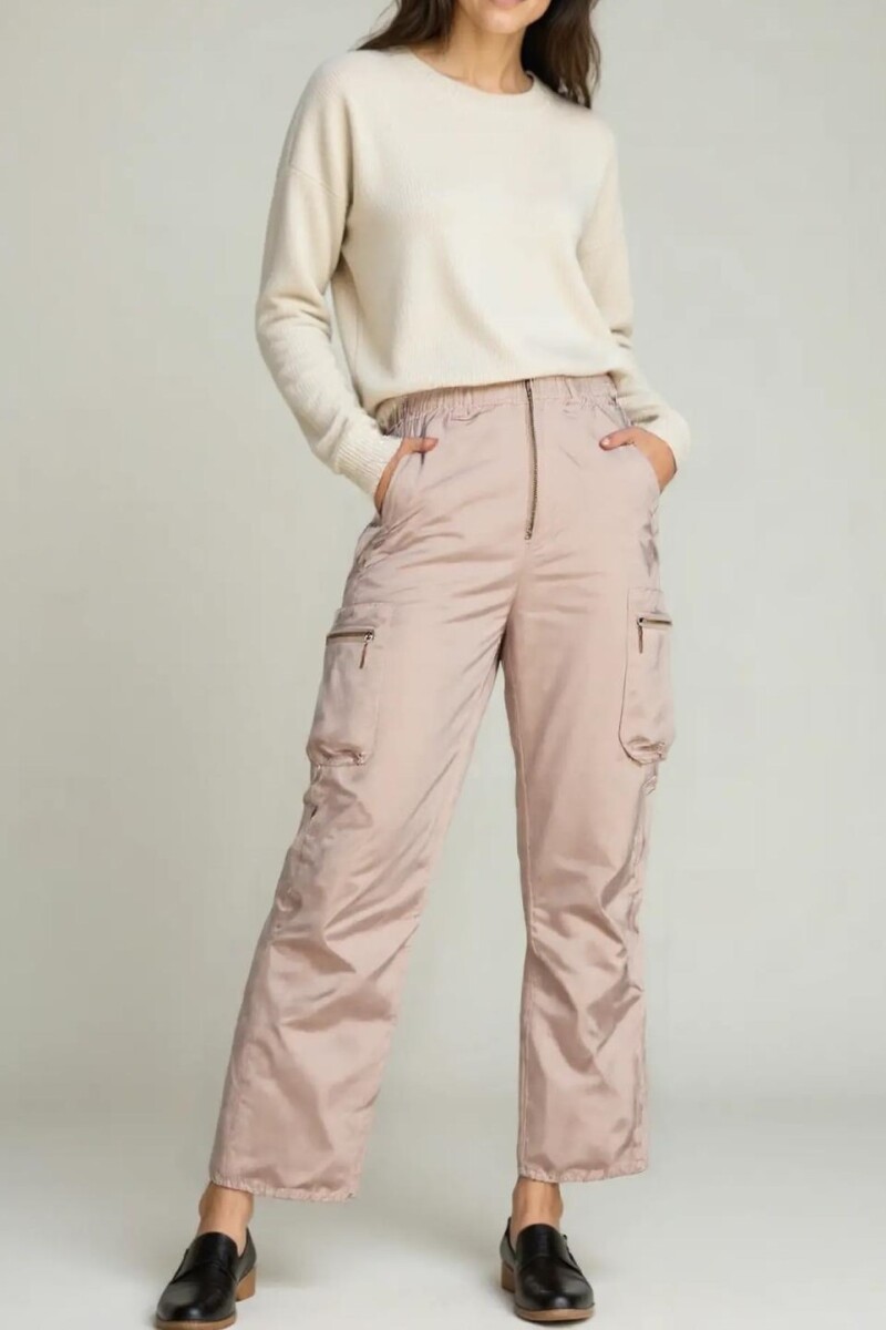Pantalón Satin Beige