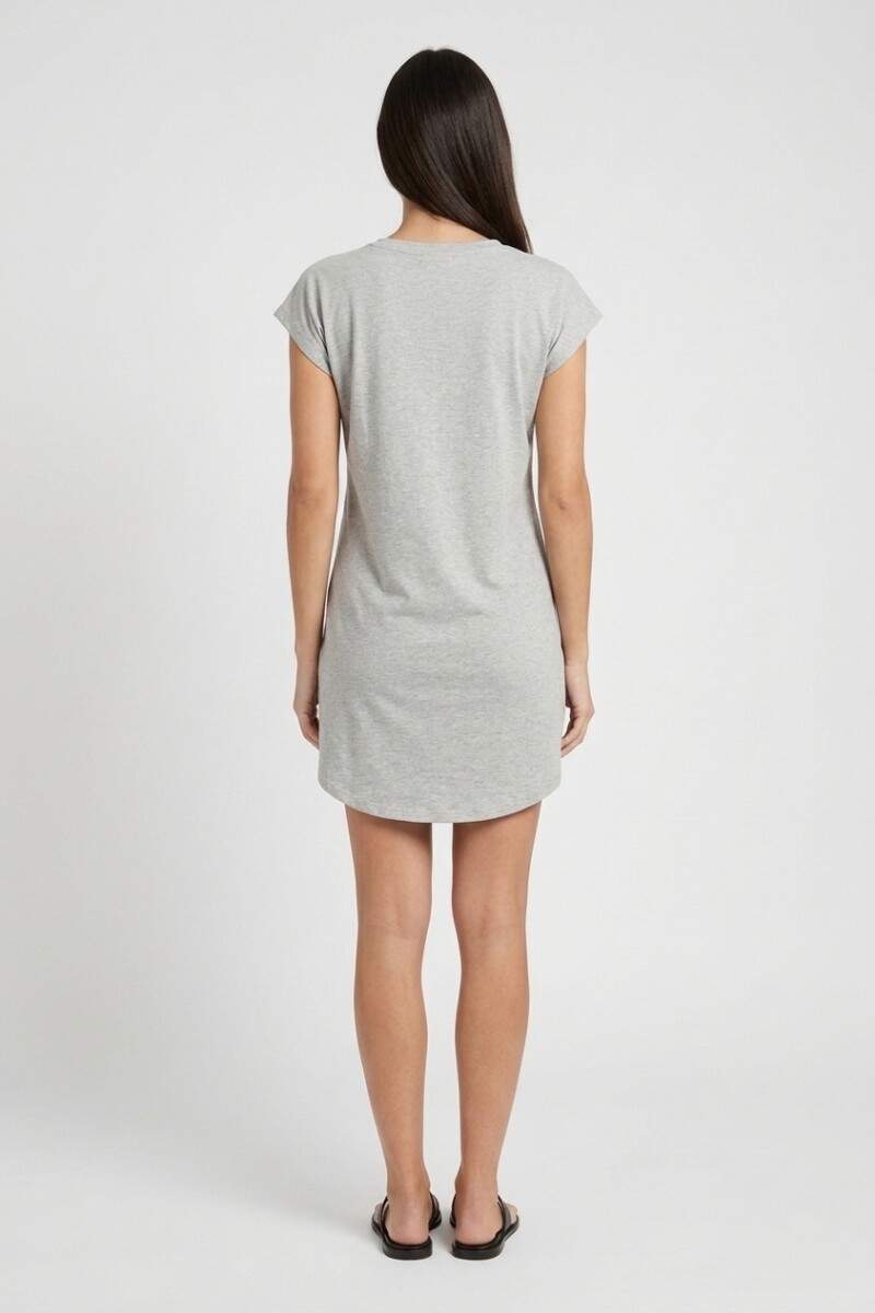 Vestido remeron estampado GRIS MELANGE