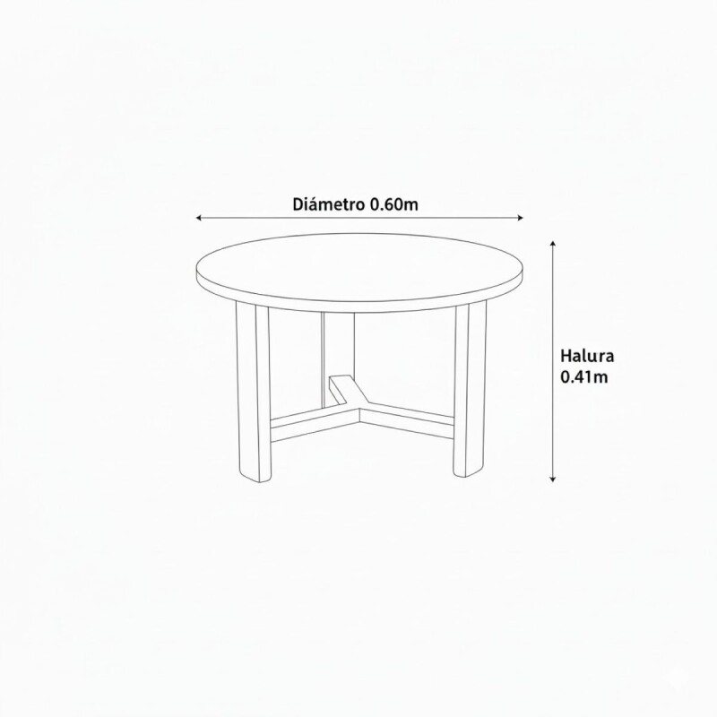 MESA CENTRO 60 - MC006 (CD) Unica