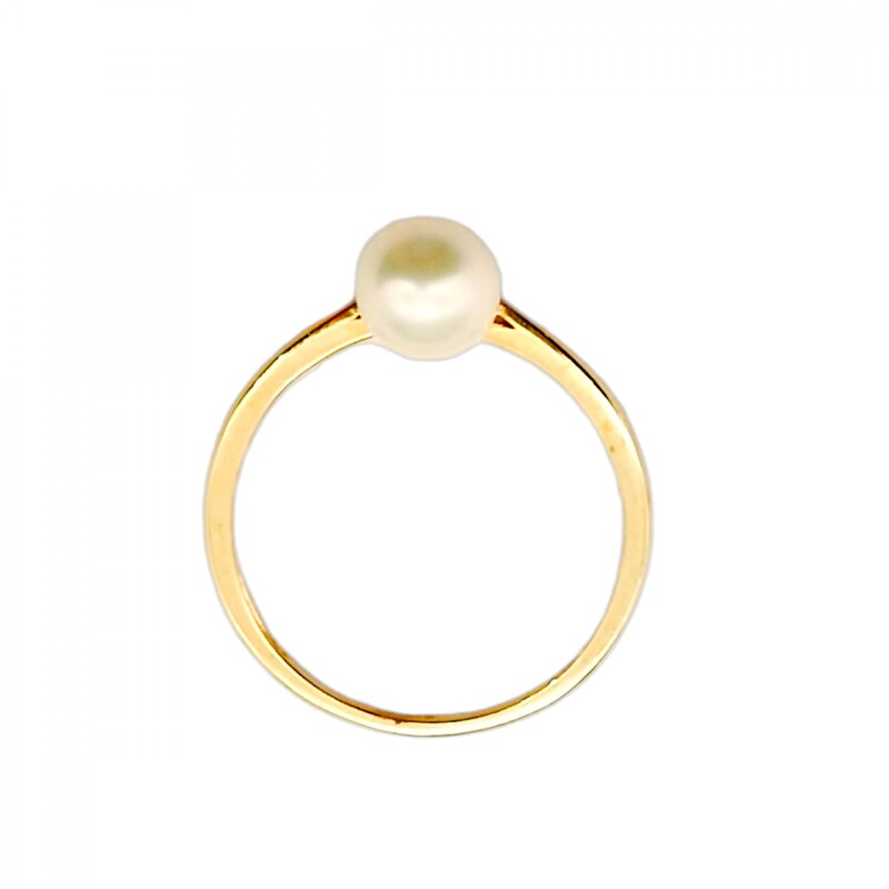 Anillo Solitario-Oro bajo-Perla-AN8167 conperla