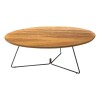 MESA DE CENTRO REDONDA - MADERA COLOR MIEL Y PIE EN METAL GRAFITO - 90cms MESA DE CENTRO REDONDA - MADERA COLOR MIEL Y PIE EN METAL GRAFITO - 90cms