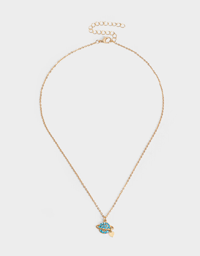 Collares para compartir Con strass Set De Collares Para Compartir De Planetas - Dorado